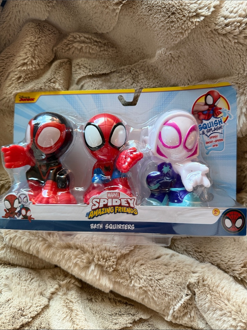 Marvel Spidey Amazing Friends Bath Squirters - Red, Black, Pink & White